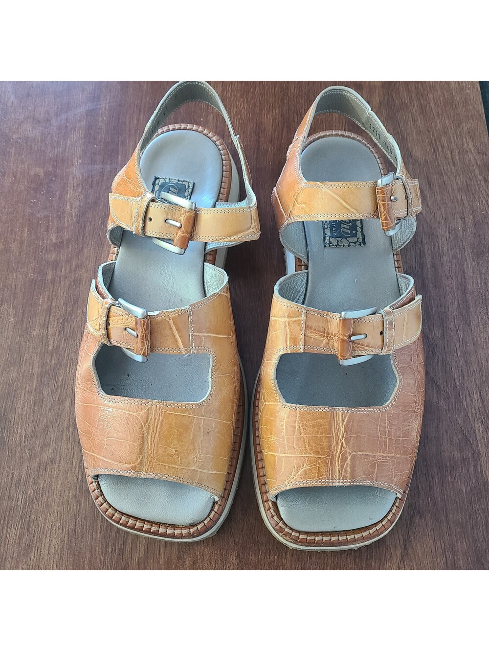 Mauri Alligator Sandals Vintage Italian Leather Mens 11 M